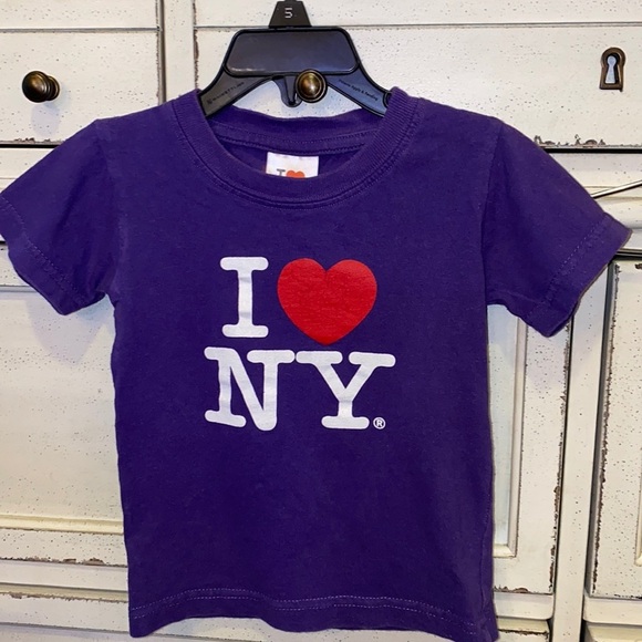 I ❤️ NY Other - I Love New York purple 12 month baby t-shirt​